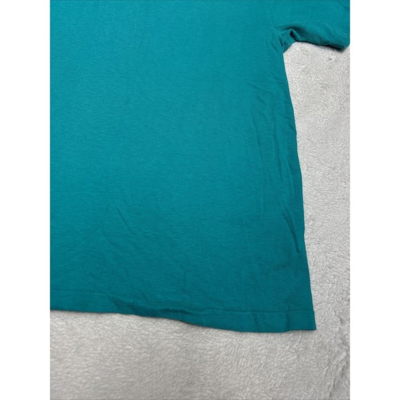 Vtg 90s Air Force Test Pilot Pin Up Girl Teal Single Stitch T-Shirt Size Medium - Picture 4 of 8